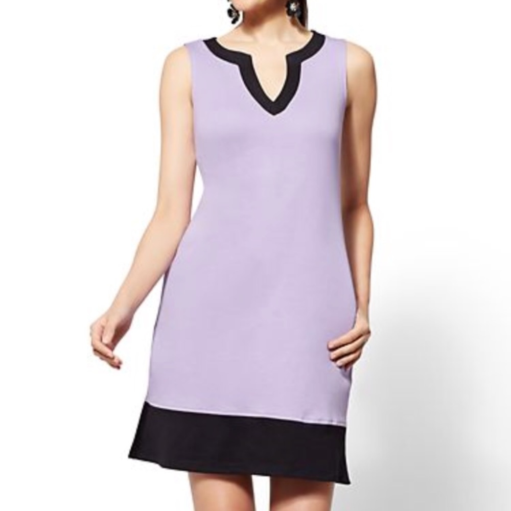 COTTON COLORBLOCK SHIFT DRESS New York and Company
